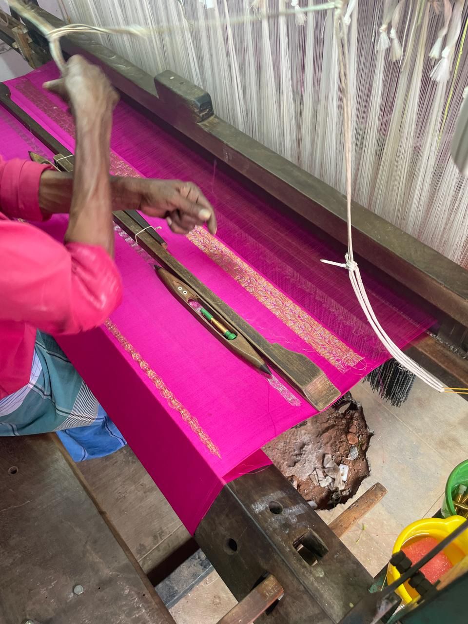 pink saree ethnic wear