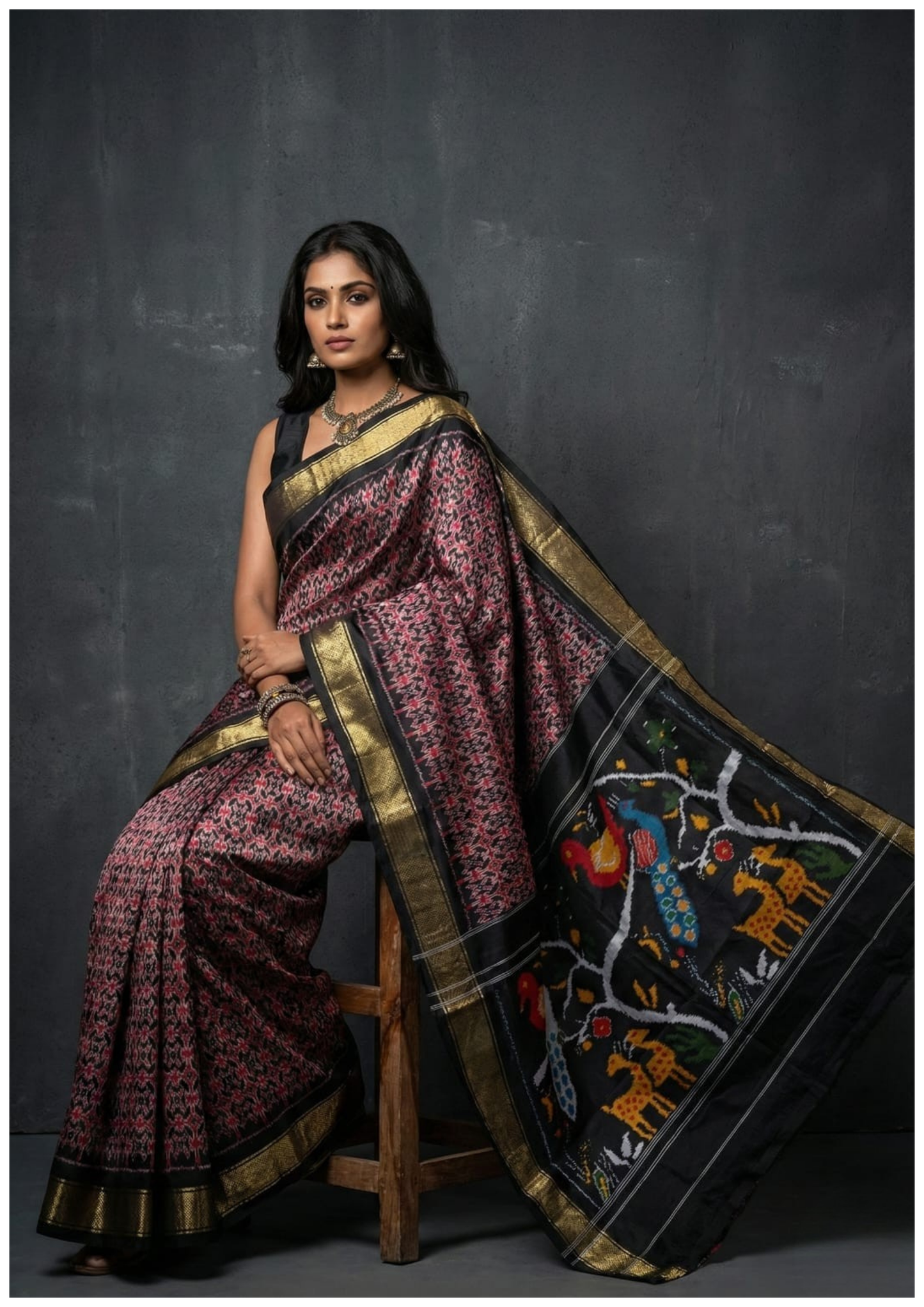 Handwoven Ikkat Silk Saree | Double Weaving Heritage | My Indian Vogue