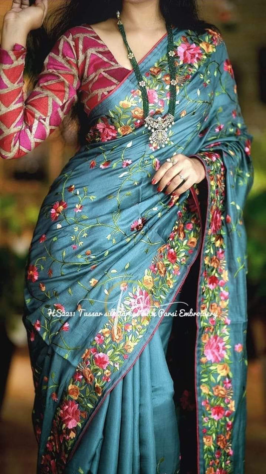 Tussar by Tussar silk saree