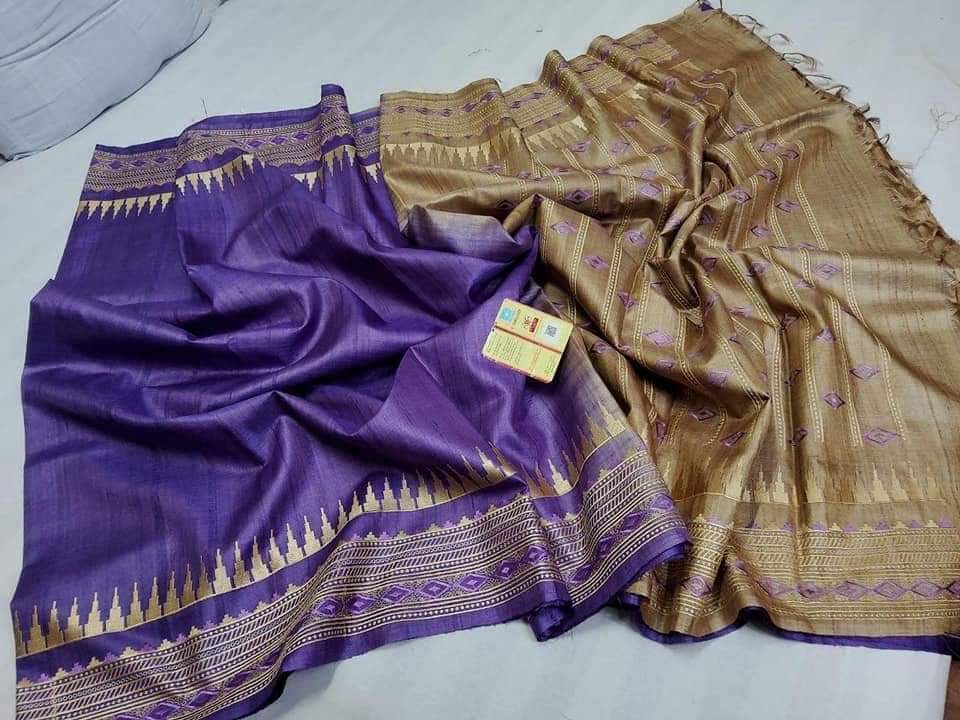 blue purple saree ethnic wear