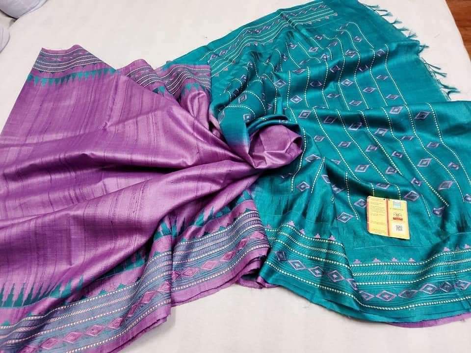 purple blue saree ethnic wear