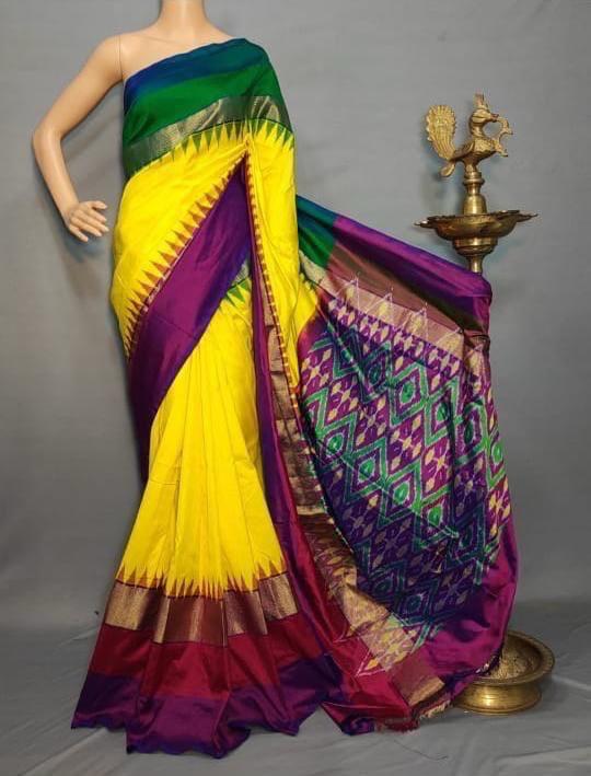 yellow saree silk ethnic wear