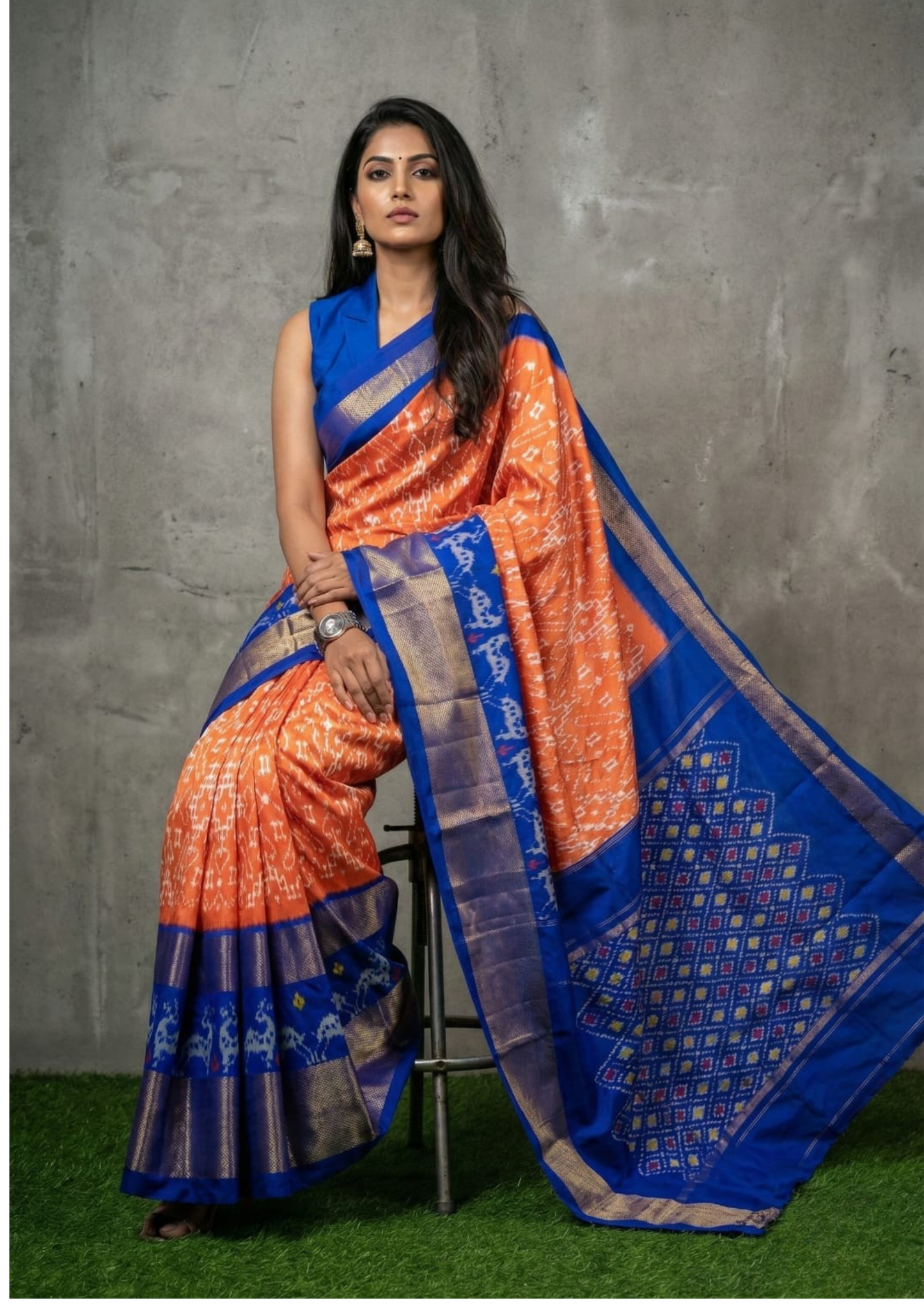 Authentic Ikkat Silk Saree | Handloom Heritage from My Indian Vogue