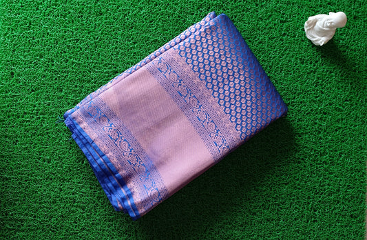 Blue Semi Silk Saree