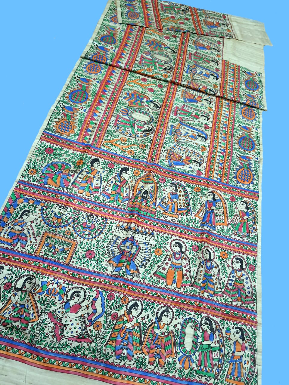 Tussar Madhubani Silk Saree