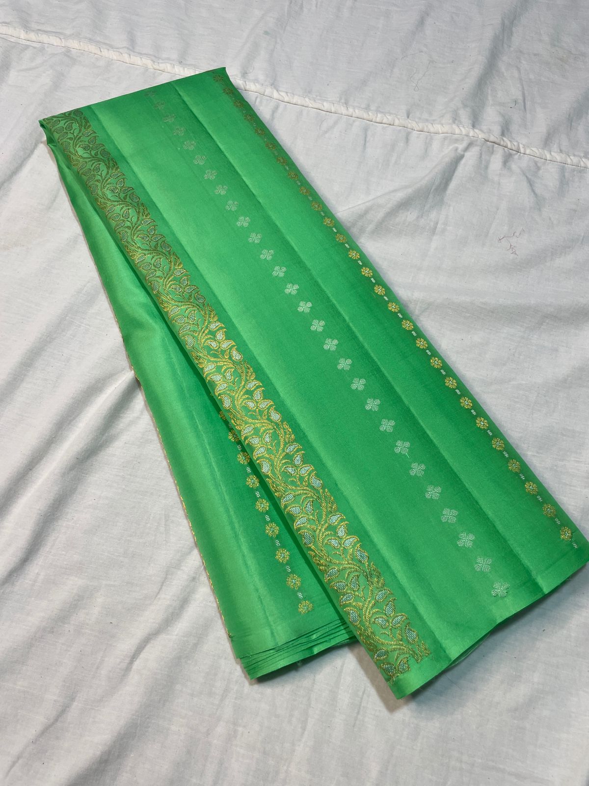 Authentic Kodi Design Silk Saree from Kanchipuram- Green