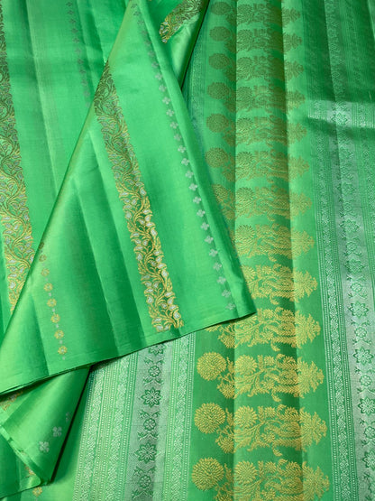 Authentic Kodi Design Silk Saree from Kanchipuram- Green