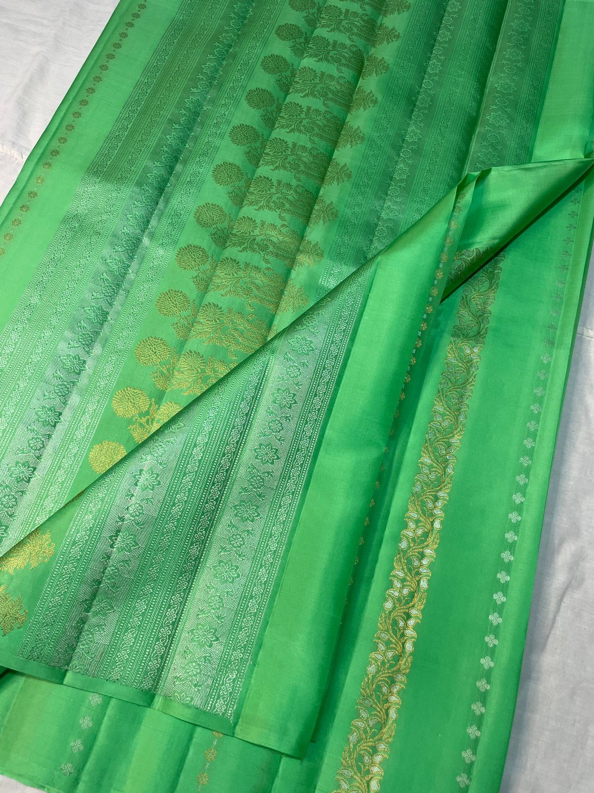 Authentic Kodi Design Silk Saree from Kanchipuram- Green