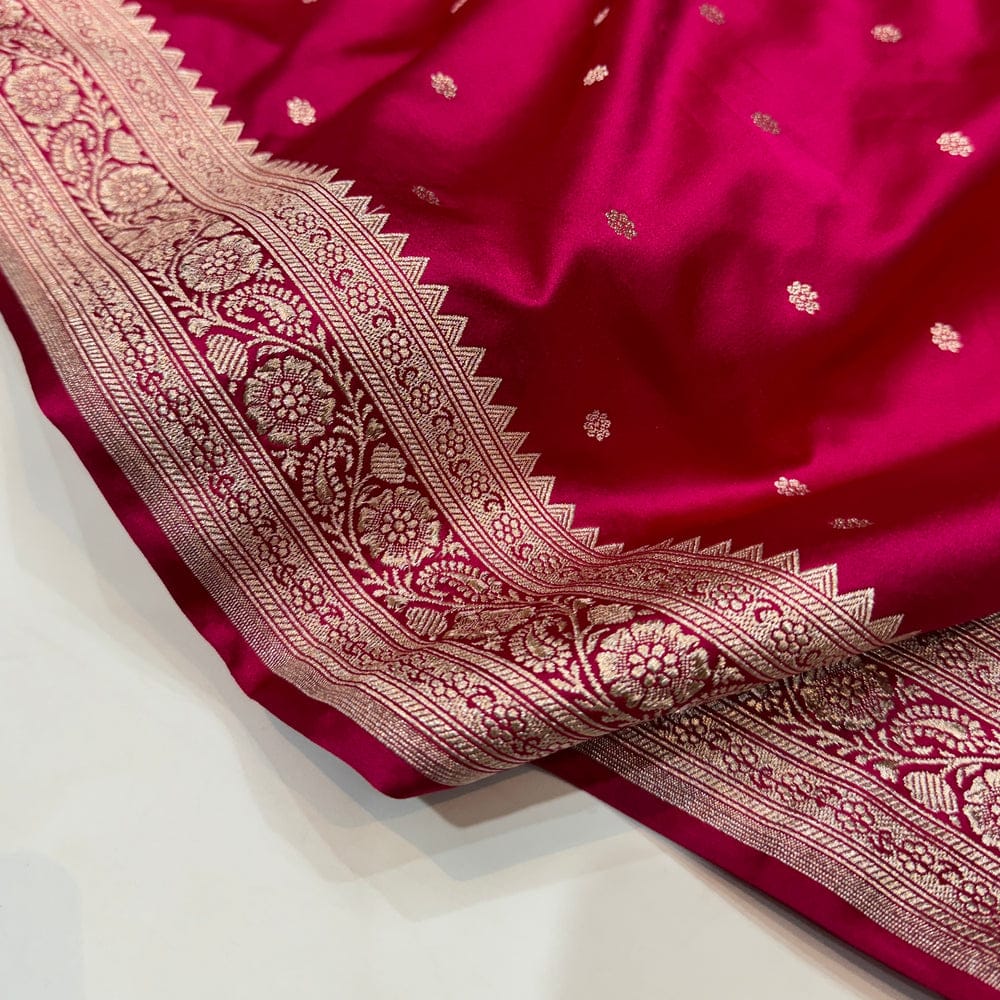 Handcrafted Banarasi Mashru Silk Saree 
