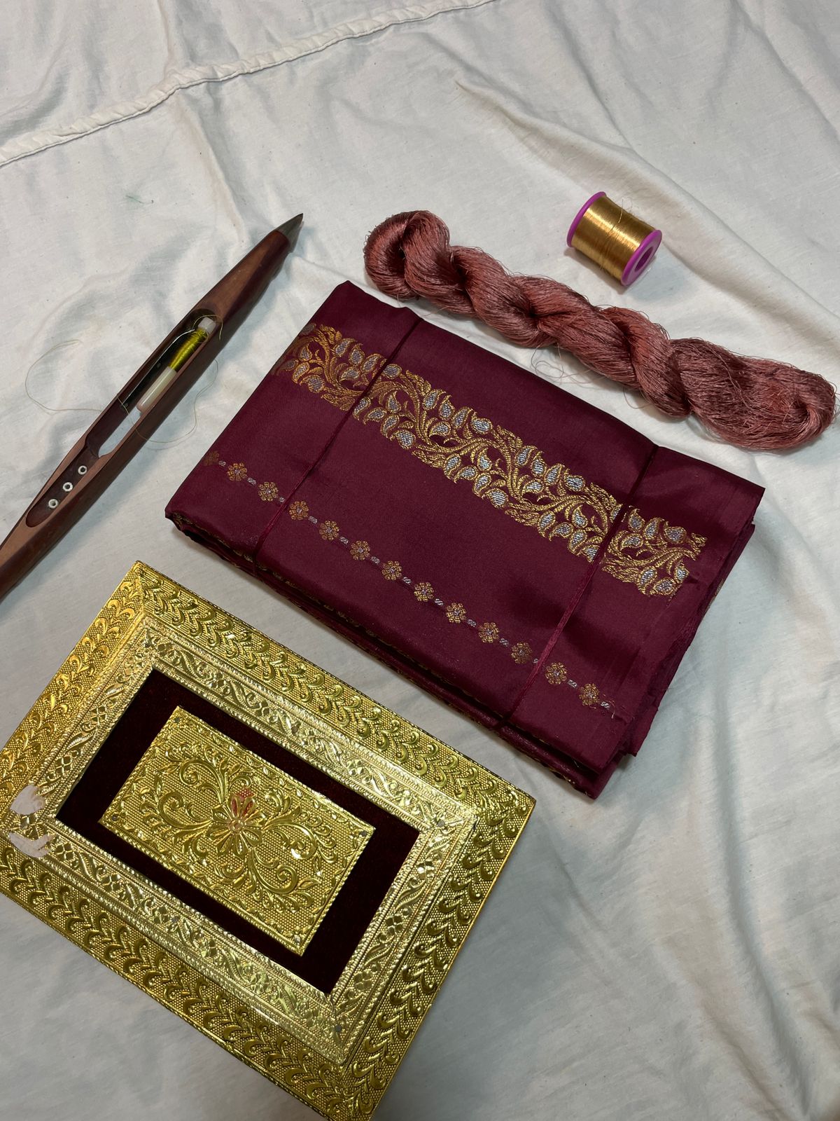 Pure Handloom Soft Silk Saree – Double Warp Weaving | Half Watta Butta Design