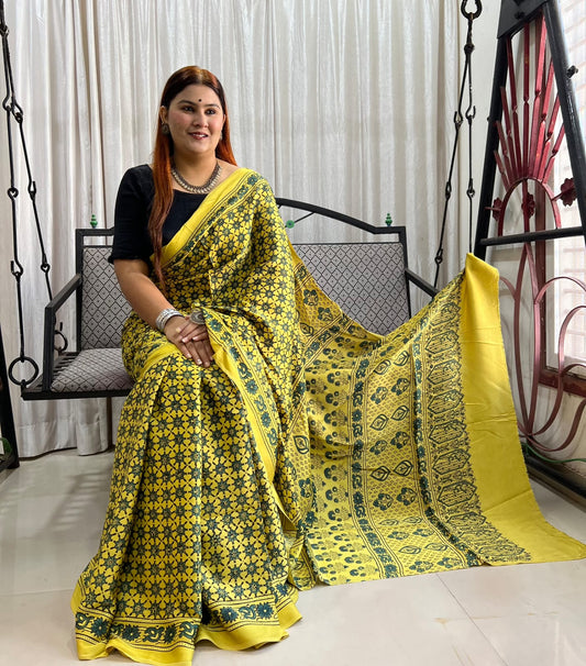 yellow saree silk ethnic wear