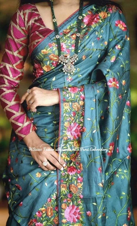 Tussar by Tussar silk saree
