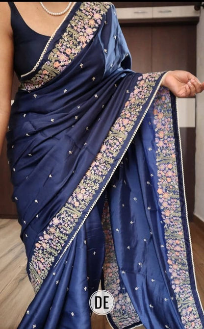 TussarbyTussarsilk-embroidered