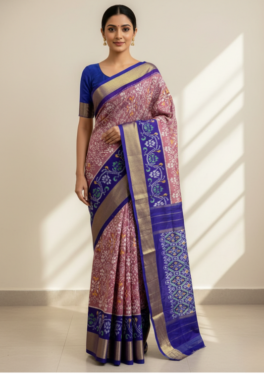 Ikkat Silk Saree | Exclusive Weave | Silk Mark