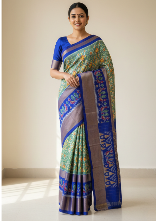 Luxury Ikkat Silk Saree | Handloom | Silk Mark Certified | My Indian Vogue