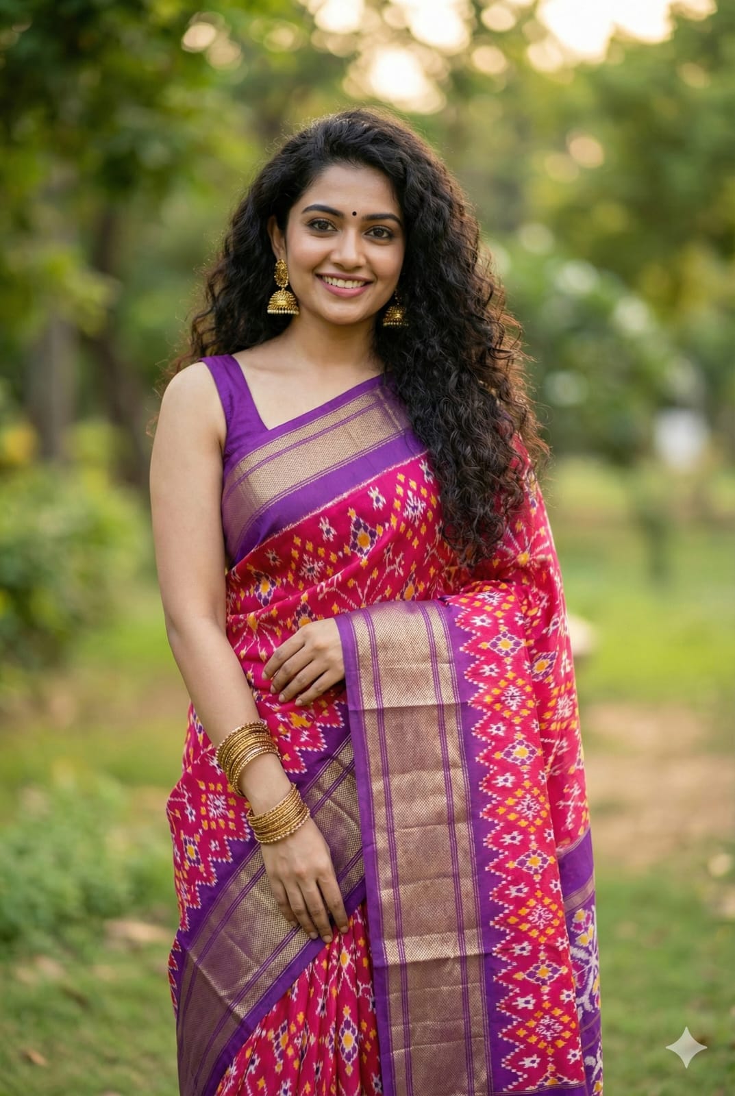 Traditional Handloom Ikkat Silk Saree | My Indian Vogue | Silkmarked