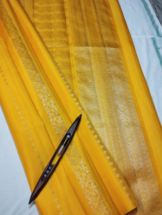 yellow saree ethnic wear