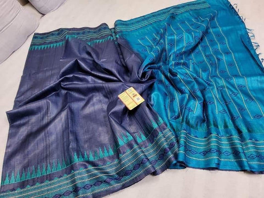 blue saree ethnic wear