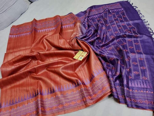 purple pink saree ethnic wear