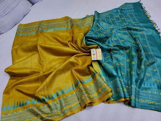 yellow saree ethnic wear