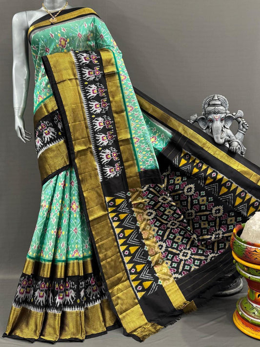 Green Ikkat Silk Saree 