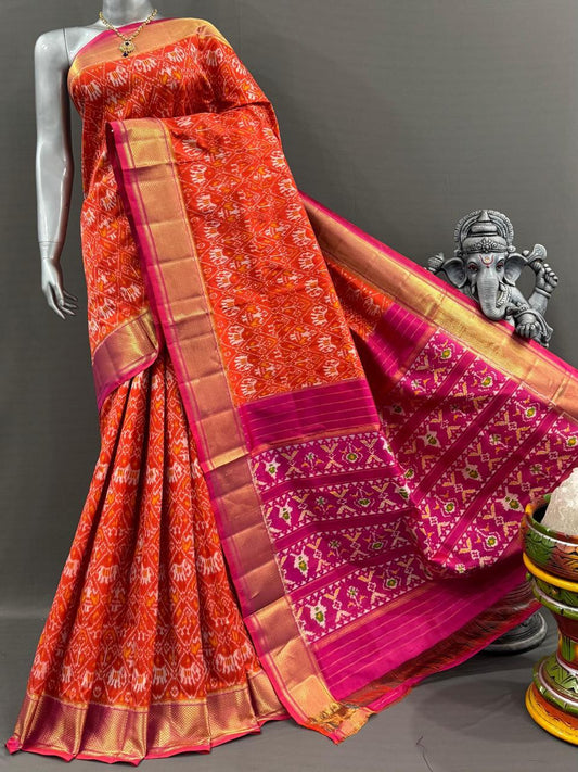 Festive Ikkat Silk Saree 