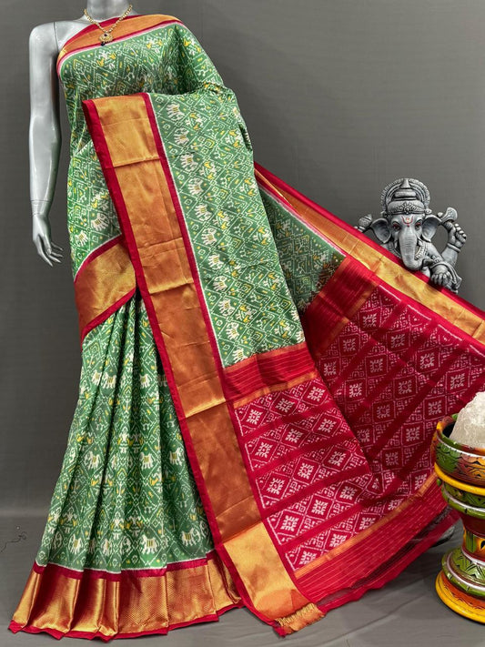 Ikkat silk saree
