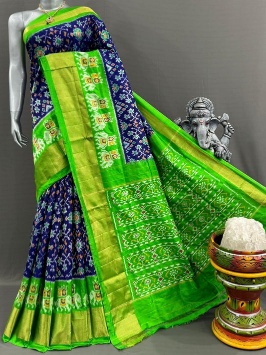 Ikkat Silk Saree | Exclusive Combination | Silk Certified