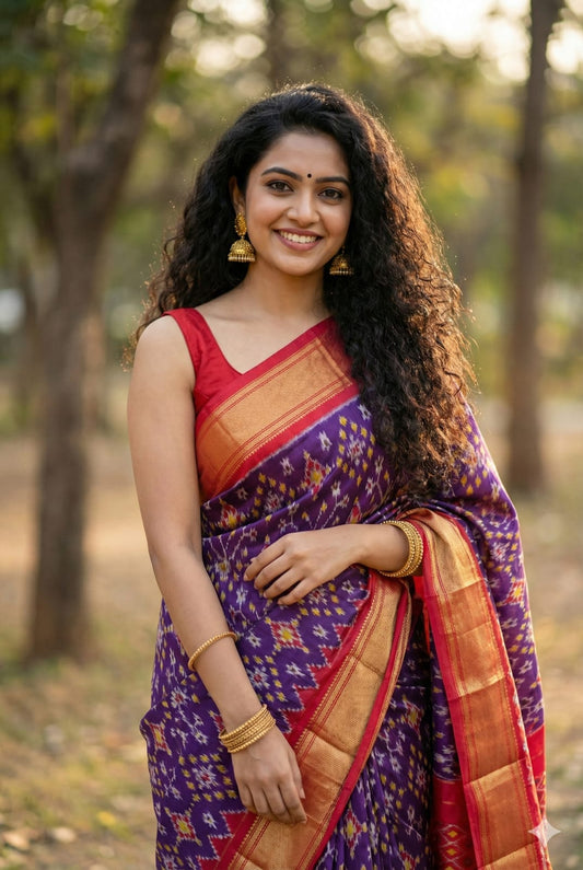 ikkat silk saree 2