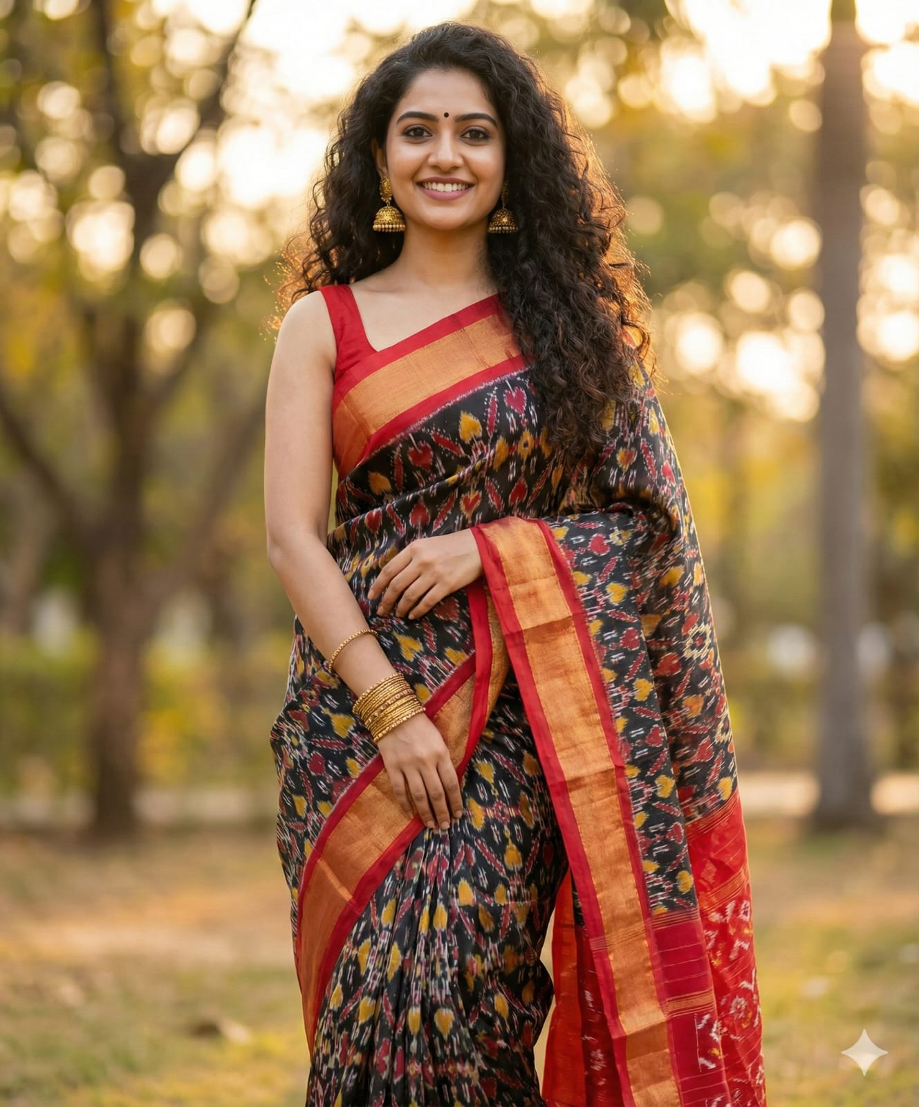 Special Occasions Ikkat Silk Saree for | My Indian Vogue