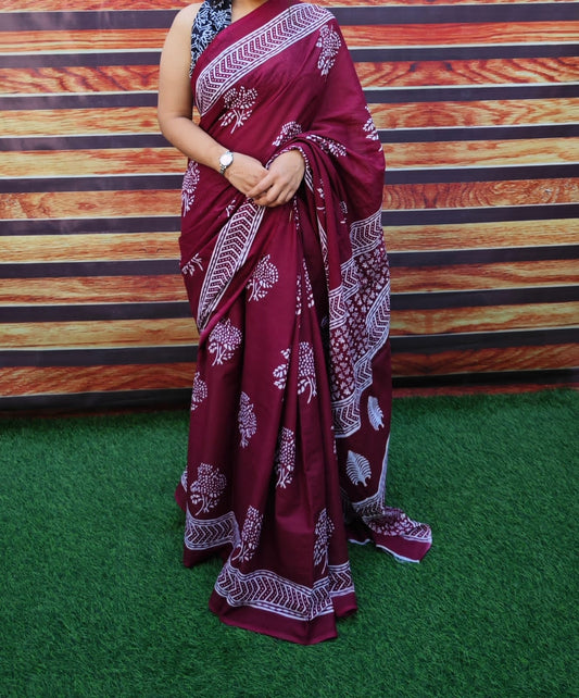 purple saree cotton ethnic wear