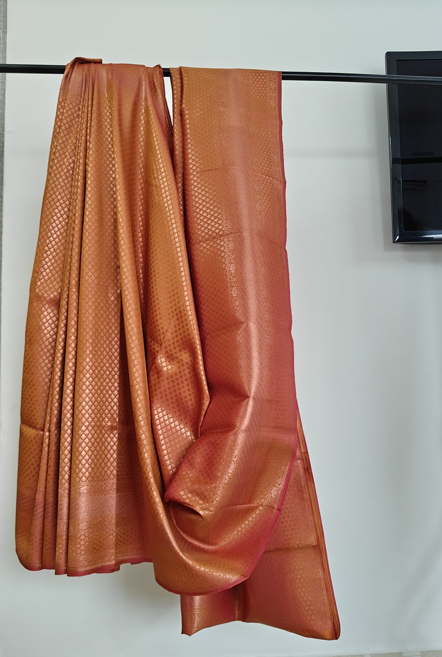 Mustard Yellow Semi Silk Saree