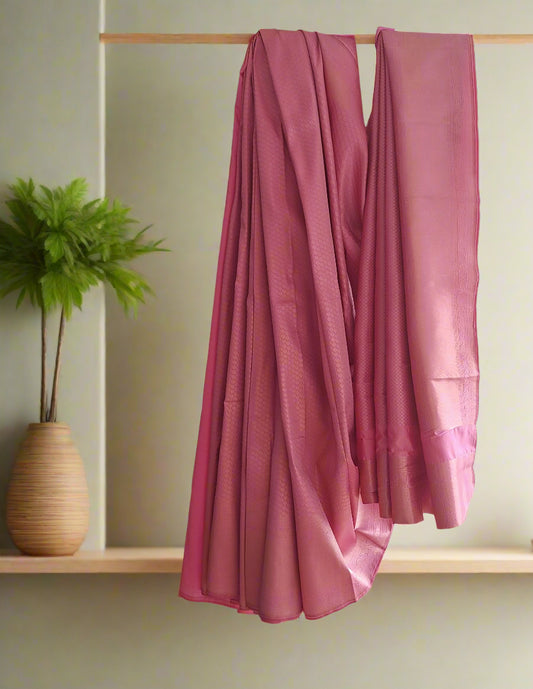 Pink Semi Silk Saree