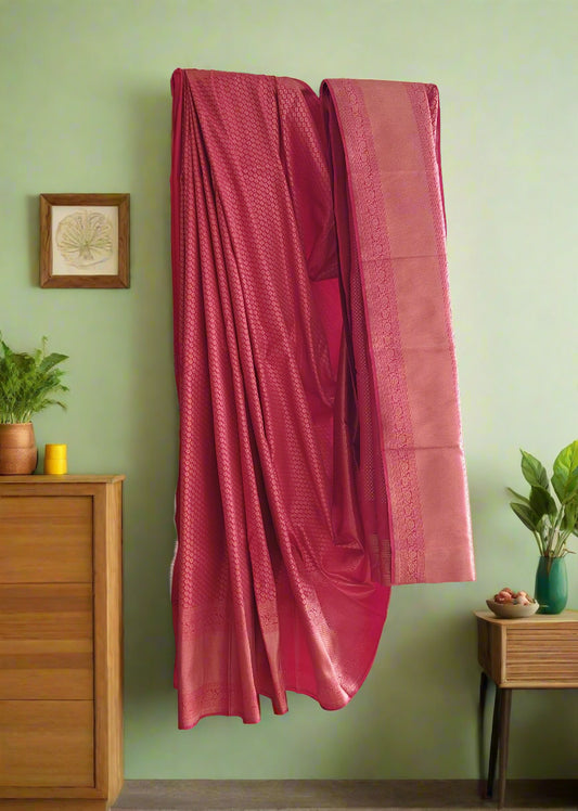Red Semi Silk Saree