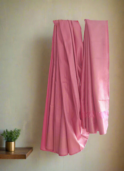 Pink Semi Silk Saree