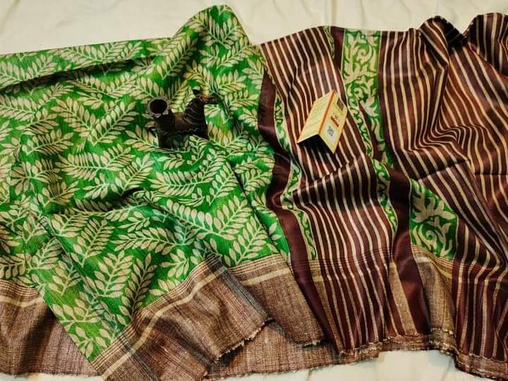 Tussar Ghicha Silk Saree Silk Mark