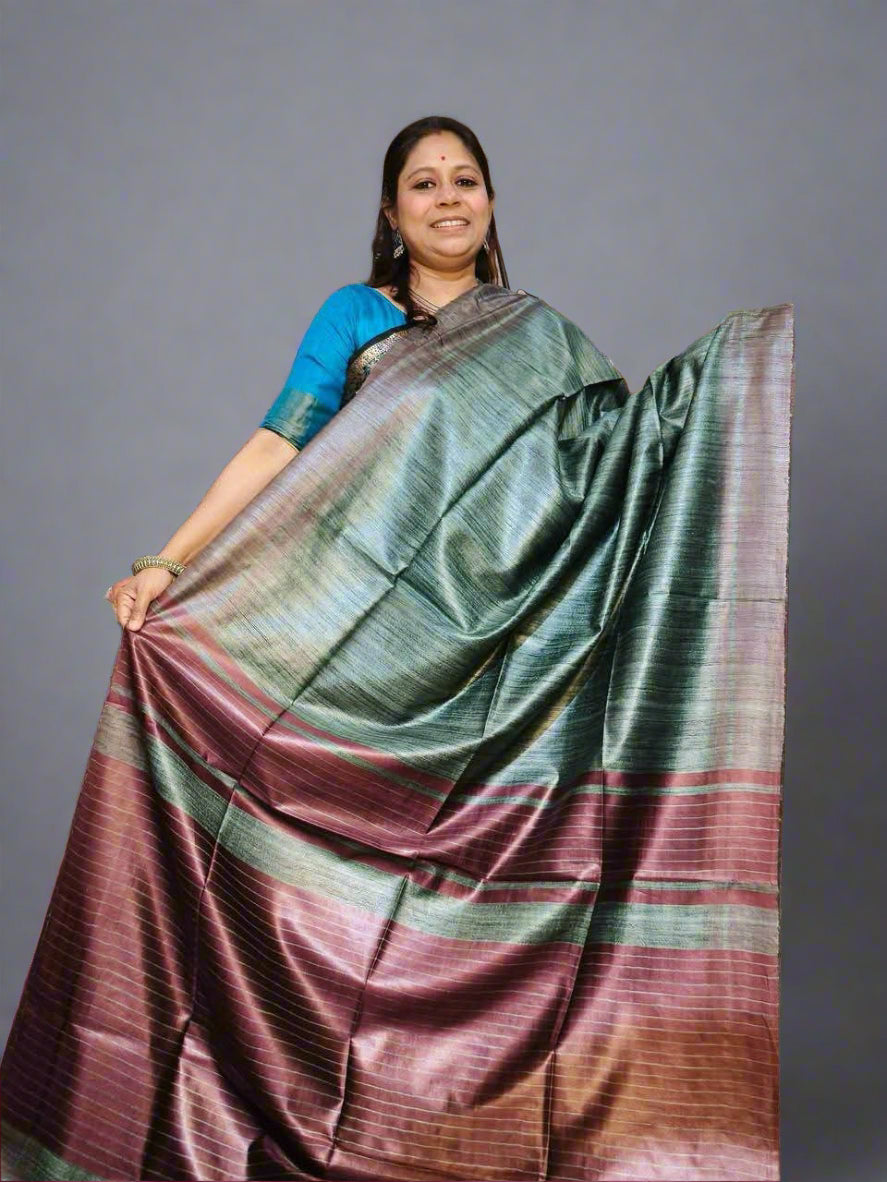 tussar by ghichha silk saree