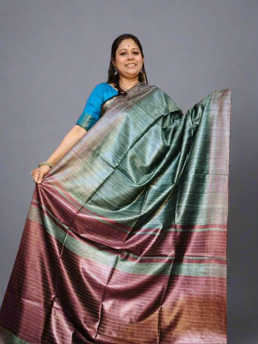 tussar by ghichha silk saree